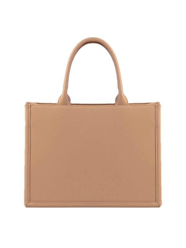 Sissy Boy Shopper with Bold Logo Print Taupe