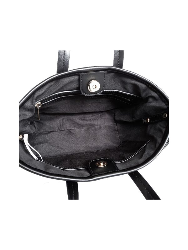 Sissy Boy Textured Mini Bag With Gold Trims Black