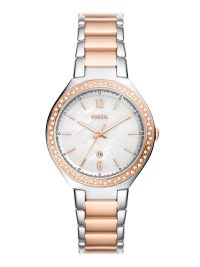 Fossil Women's Ashtyn Two Toned Silver and Rose Gold Bracelet Watch Stainless Steel