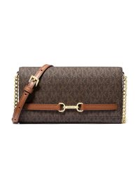 Michael Kors Carson Large Signature Logo Convertible Crossbody Bag Brown