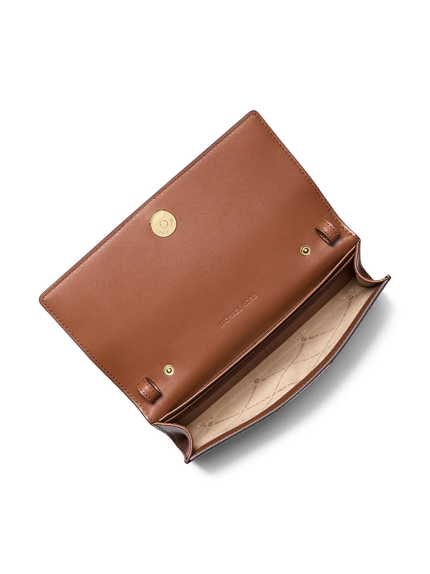 Michael Kors Carson Large Signature Logo Convertible Crossbody Bag Brown