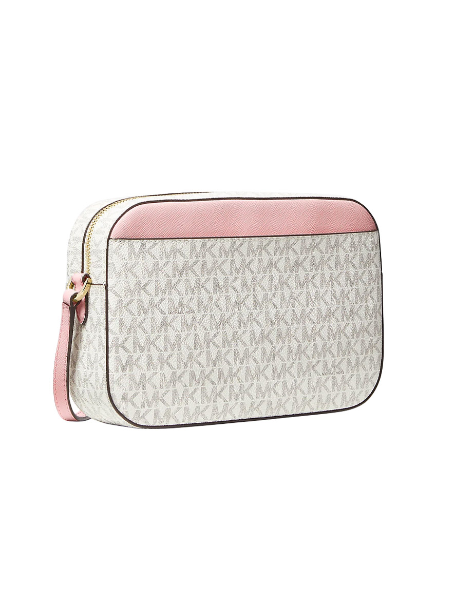 Michael Kors Jet Set Large Logo Crossbody Bag Powder Blush Multi