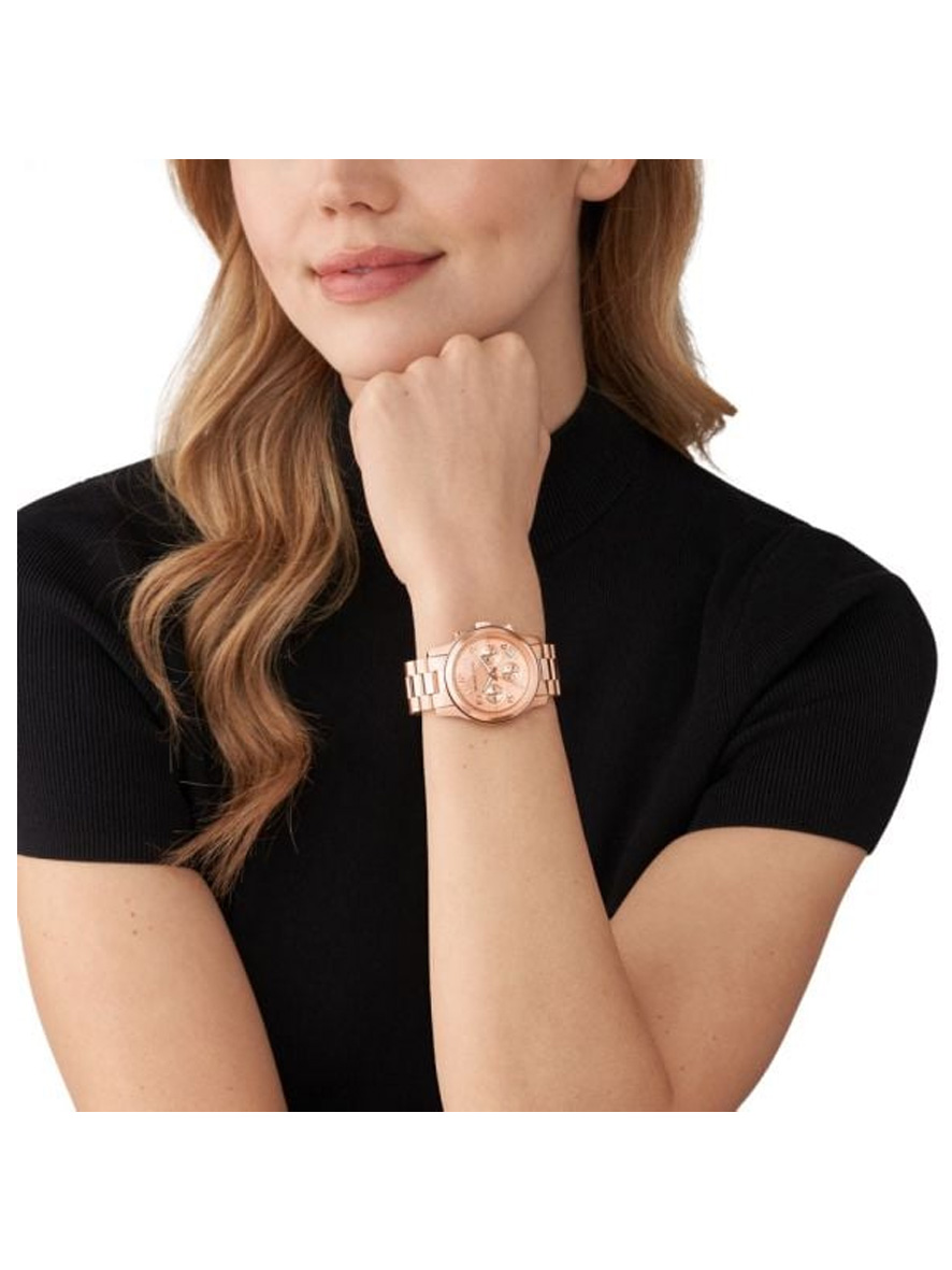Michael Kors Runway Women's Rose Gold Stainless Steel Watch