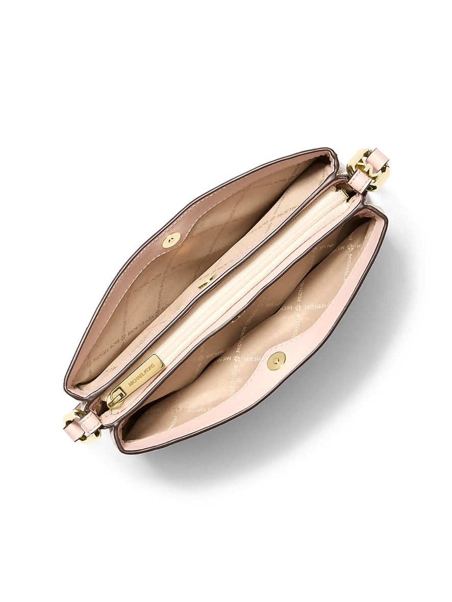 Michael Kors Trisha Medium Logo Crossbody Bag Powder Blush Multi