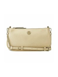 Nine West Avaya Mini Chain Top Zip Crossbody Bag Champagne