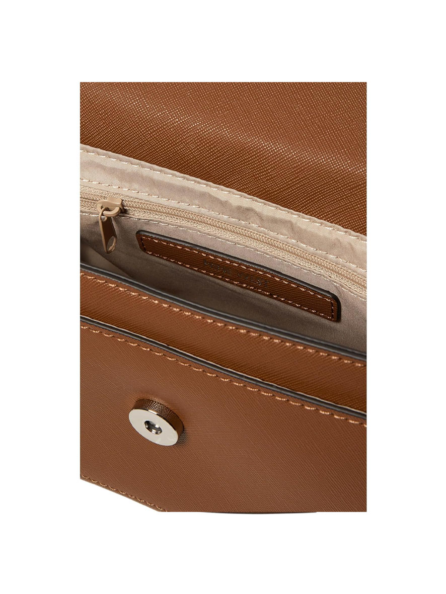 Nine West Natala Top Handle Flap Over Bag Saddle Tan