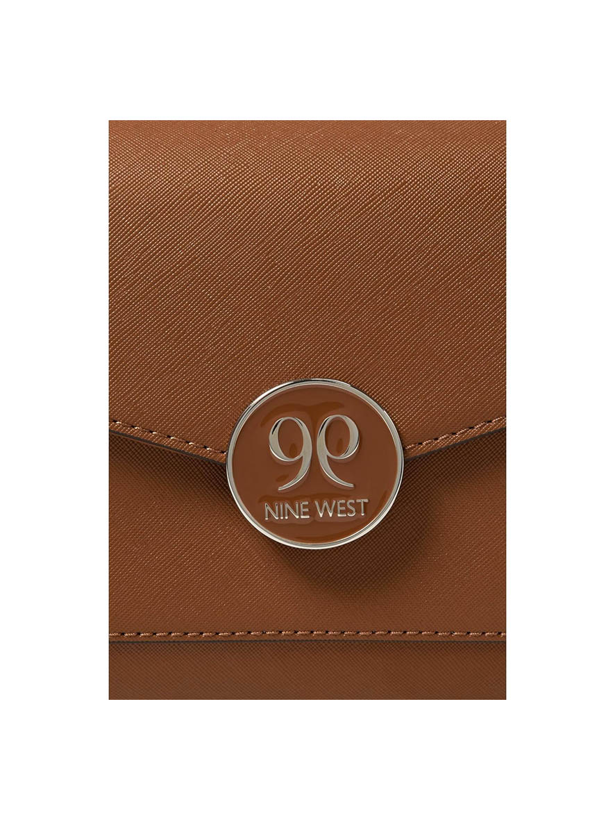 Nine West Natala Top Handle Flap Over Bag Saddle Tan