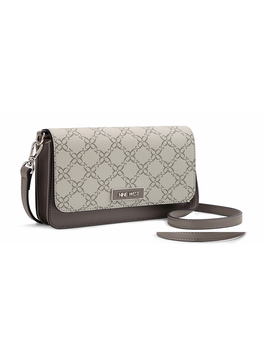 Nine West Shonda SLG Flap Over Wallet with a String Cinder Logo