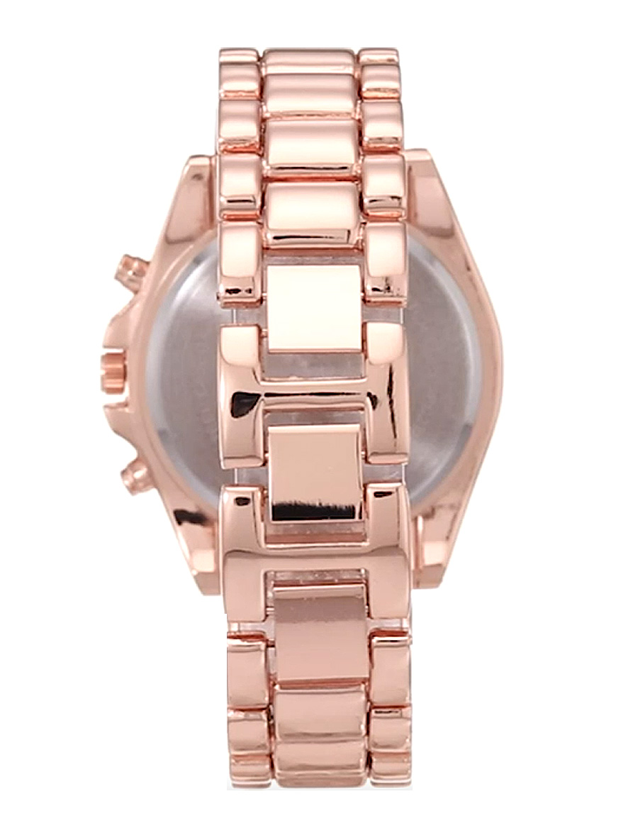 U.S. Polo Assn. Unisex Rose Gold Chronograph Style Bracelet Watch with Roman Numerals
