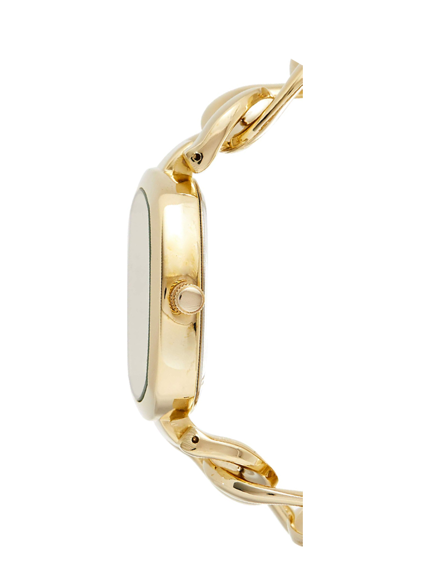 U.S. Polo Assn. Women's Gold Tone Chain Link Bracelet Watch with Rhinestones