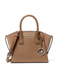 Michael Kors Avril Extra-Small Leather Satchel Driftwood