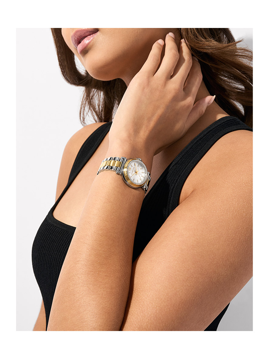 Michael Kors Maren Gold Silver Two-Tone Stainless Steel Bracelet Watch