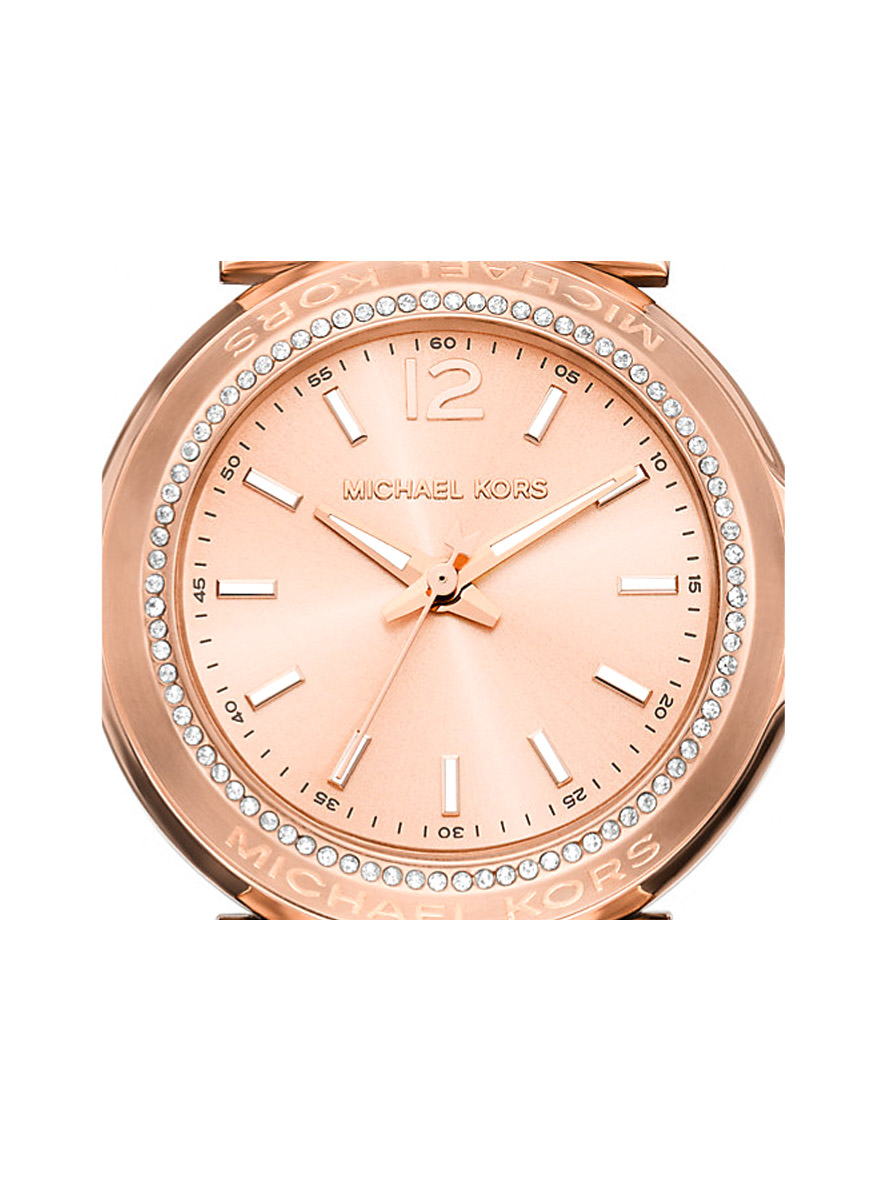 Michael Kors Mini Maren Pavé Rose Gold-Tone Watch