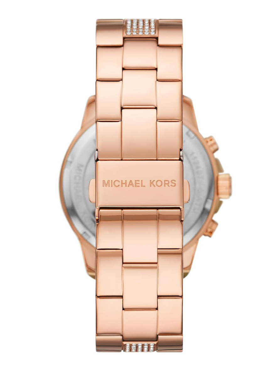 Michael Kors Oversized Brynn Pavé Rose Gold-Tone Watch