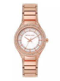 Michael Kors Women's Sylvia Pavé Rose Gold-Tone Watch