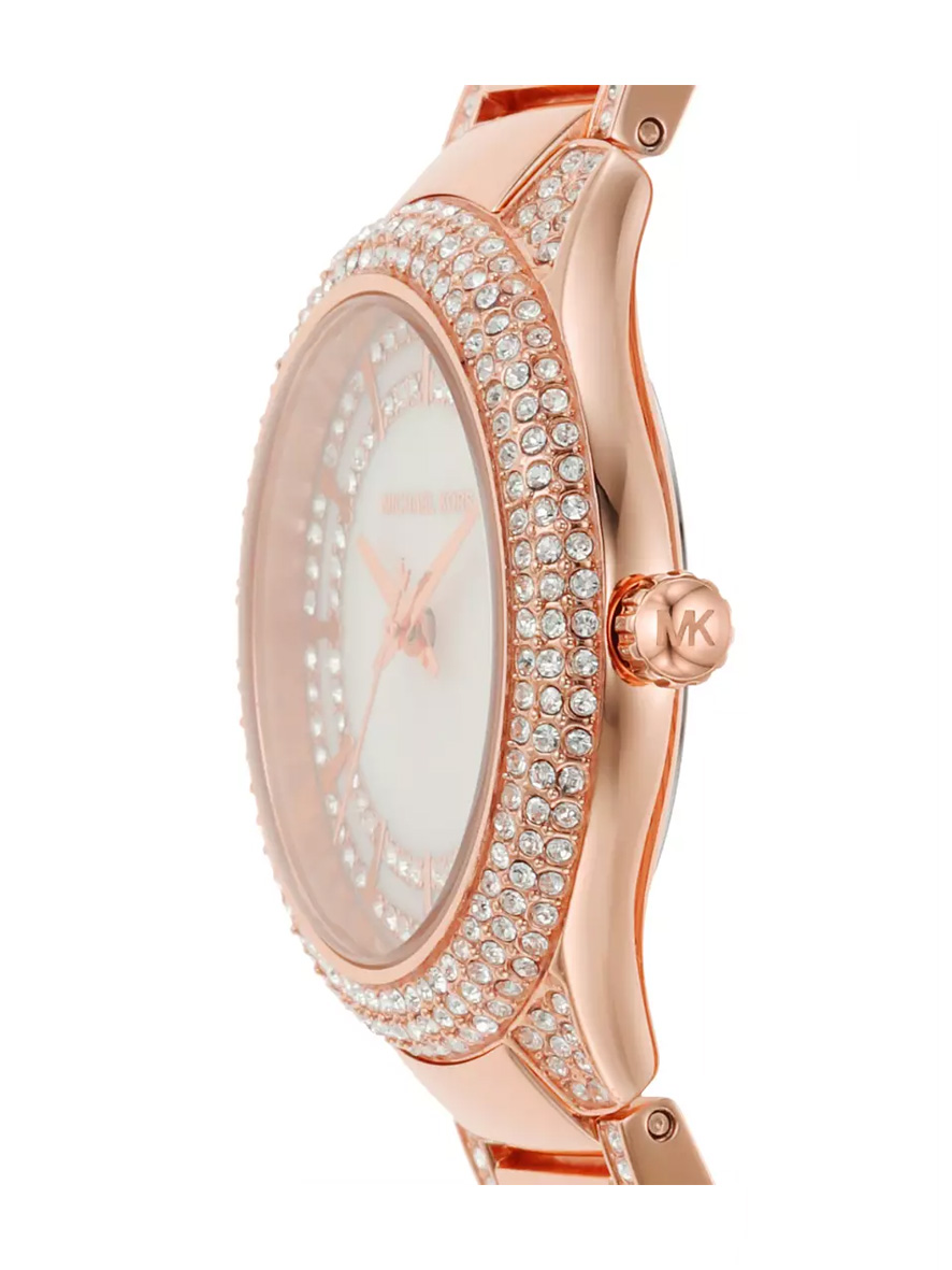 Michael Kors Women's Sylvia Pavé Rose Gold-Tone Watch
