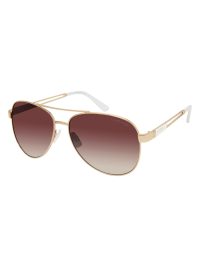 U.S. Polo Assn. Women's Aviator Sunglasses Gold White