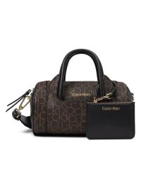 Calvin Klein Geeta Signature Crossbody Brown Khaki Black