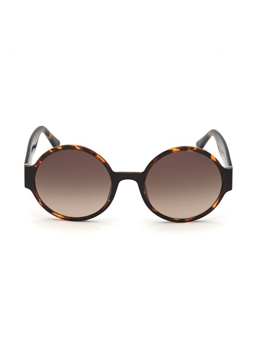 Guess Women's Round Sunglasses Dark Havana