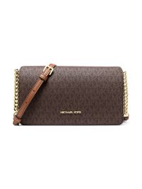 Michael Kors Jet Set Medium Signature Logo Crossbody Bag Brown