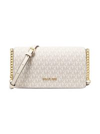 Michael Kors Jet Set Medium Signature Logo Crossbody Bag Light Cream Multi