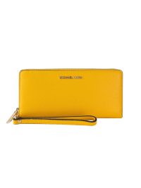 Michael Kors Jet Set Travel Large Pebbled Leather Wristlet Honey