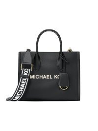 Michael Kors Mirella Small Pebbled Leather Convertible Crossbody Bag Black
