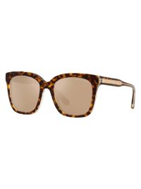 Michael Kors Sam Marino Sunglasses Dark Tortoise Frame Gold Mirror Lens