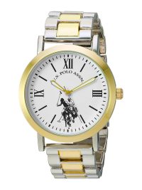 U.S. Polo Assn. Women's Analog Display Quartz Two Tone Watch Silver Gold