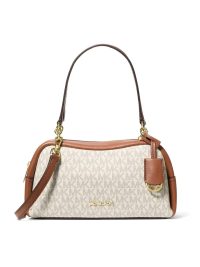 Michael Kors Cecily Small Signature Logo Shoulder Bag Vanilla