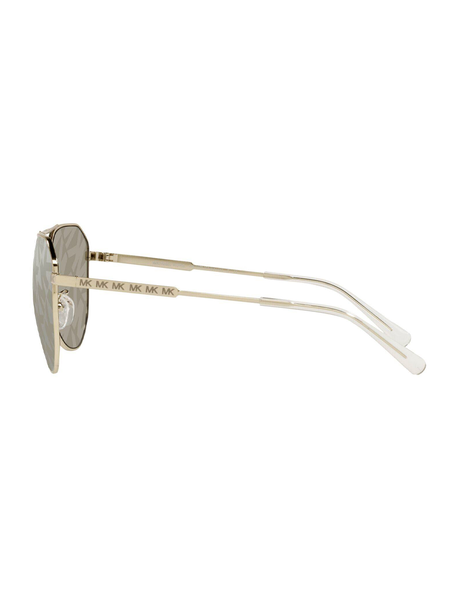 Michael Kors Cheyenne Sunglasses Aviator Silver Gold Lens Light Gold Frame