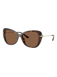 Michael Kors Saint Croix Sunglasses Dark Tortoise Frames Dark Brown Solid Lens