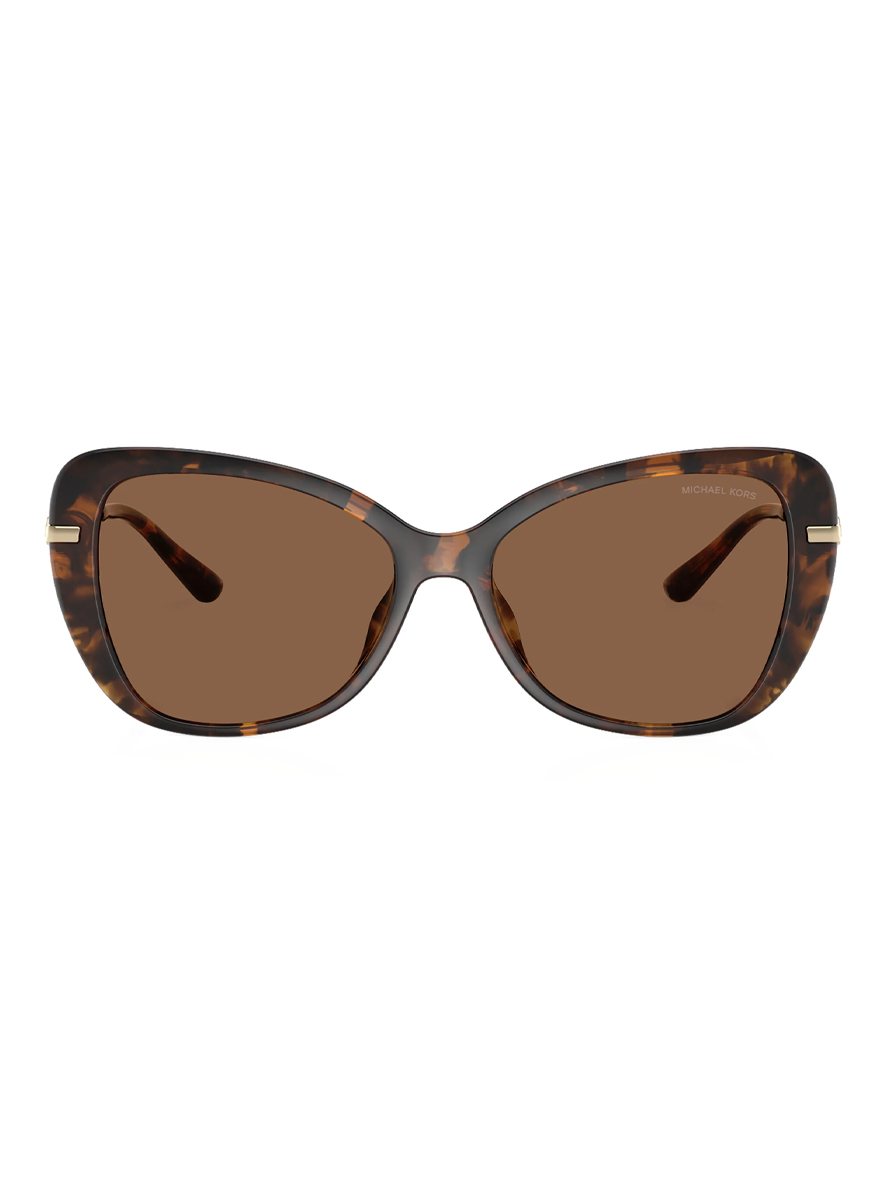 Michael Kors Saint Croix Sunglasses Dark Tortoise Frames Dark Brown Solid Lens