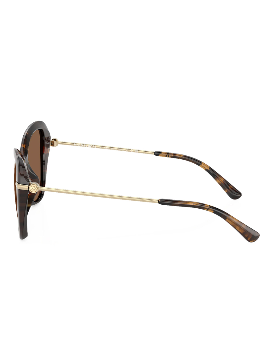 Michael Kors Saint Croix Sunglasses Dark Tortoise Frames Dark Brown Solid Lens
