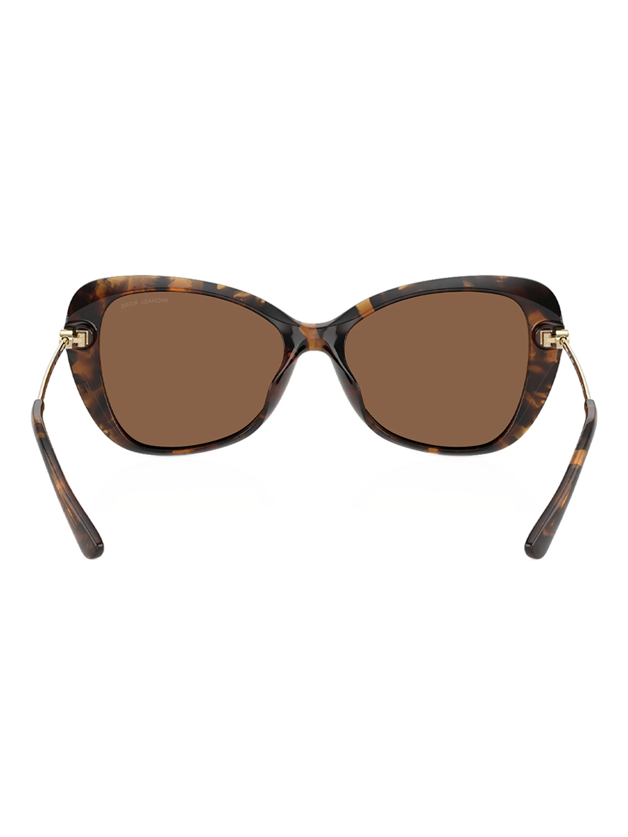 Michael Kors Saint Croix Sunglasses Dark Tortoise Frames Dark Brown Solid Lens