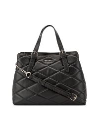 Nine West Issy Large Quilted Satchel Black