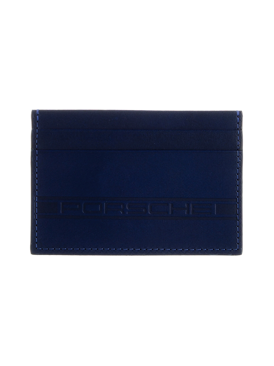 Porsche Design Leather Compact Card Case Navy Royal