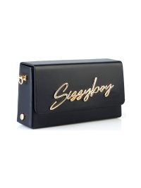 Sissy Boy Pauline Bag Handbag With Belt Strap and Front Flap Detail Black