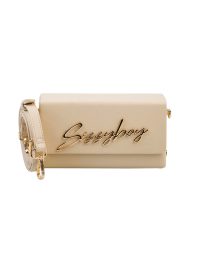 Sissy Boy Pauline Bag Handbag With Belt Strap and Front Flap Detail Ecru