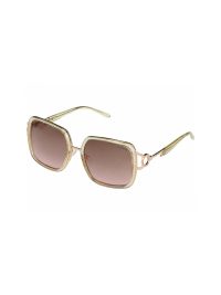 Guess Sunglasses Shiny Bordeaux Frame Beige Lenses