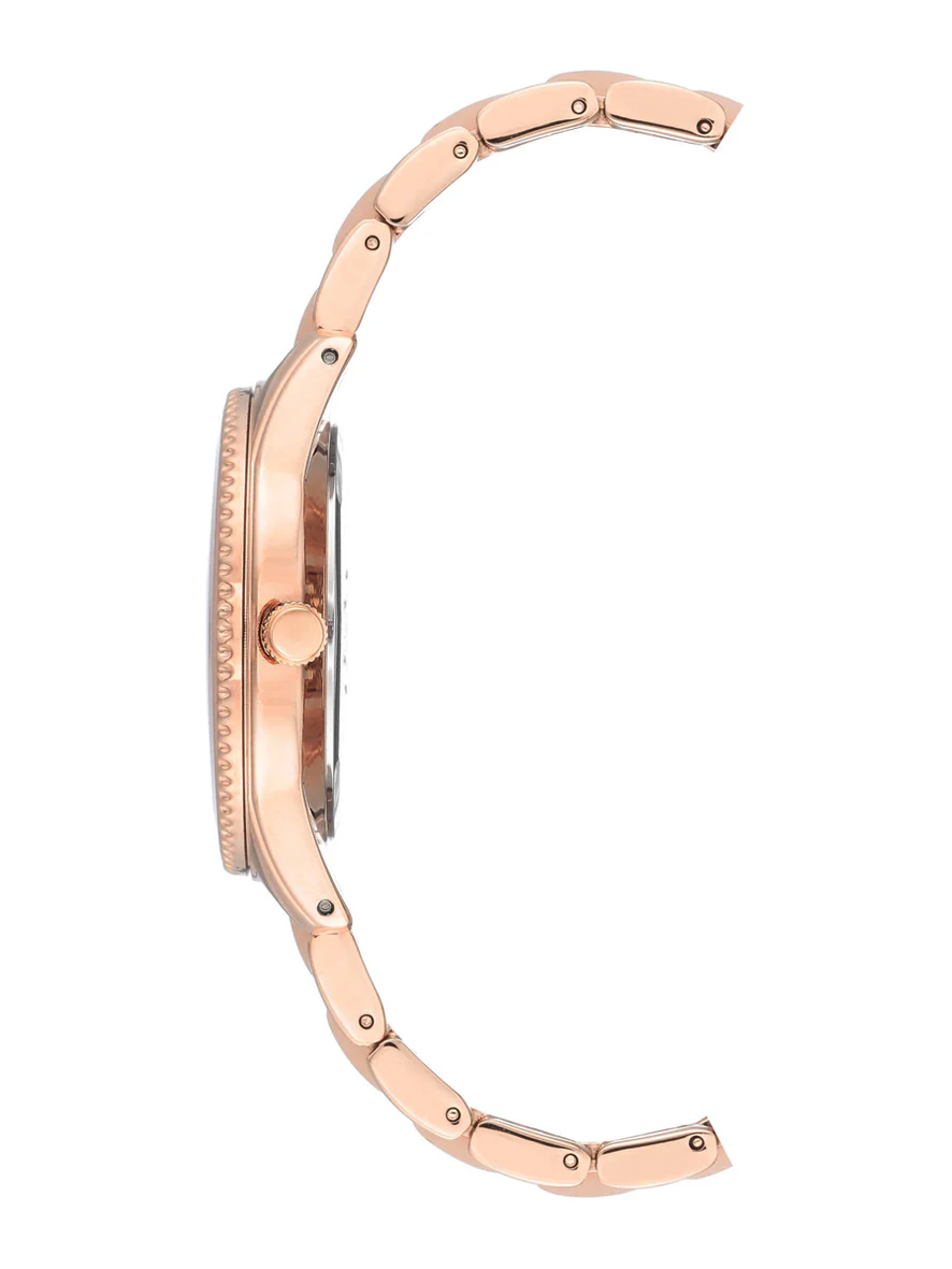 Anne Klein Women's Rose Gold Tone Light Pink Resin Bracelet Watch