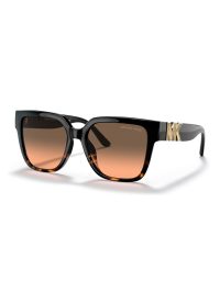 Michael Kors Karlie Sunglasses Black Dark Tortoise Frame Grey Orange Gradient Lens
