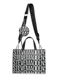 Steve Madden BSPADE Tote Bag Black White