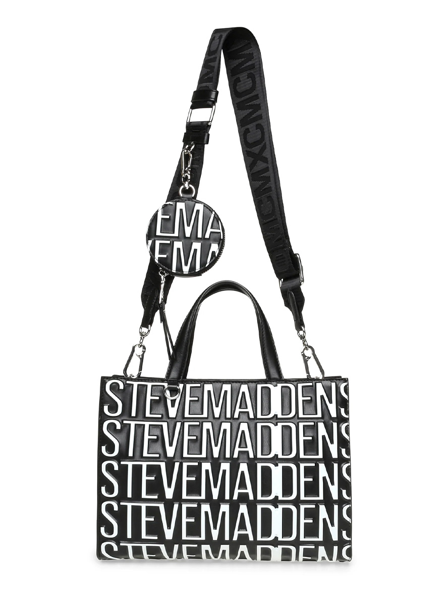 Steve Madden BSPADE Tote Bag Black White