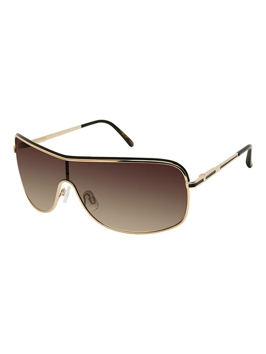 U.S. Polo Assn. Metal Shield Sunglasses Gold Black