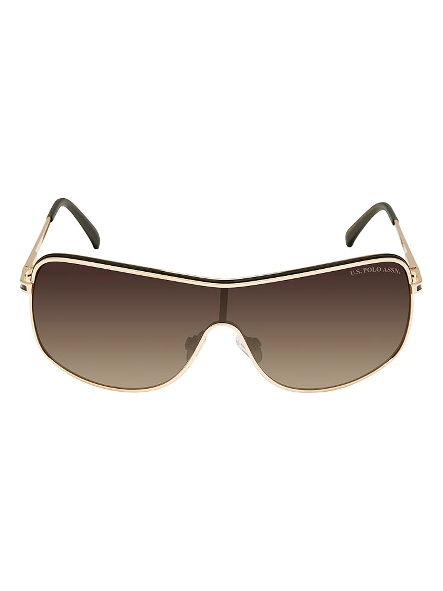 U.S. Polo Assn. Metal Shield Sunglasses Gold Black