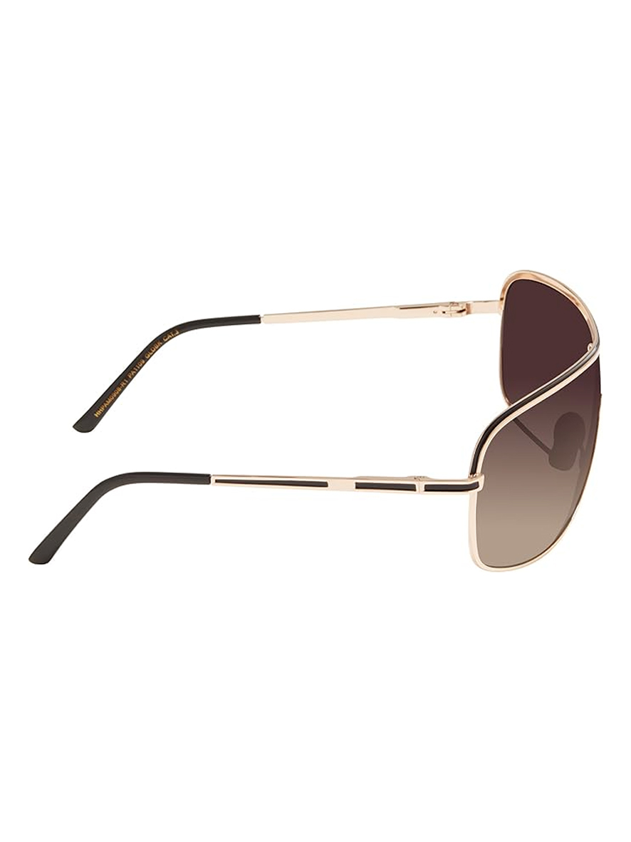 U.S. Polo Assn. Metal Shield Sunglasses Gold Black