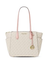 Michael Kors Marilyn Medium Signature Logo Tote Bag Powder Blush Multi