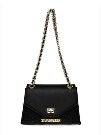 Steve Madden BVOLT-6 Satchel Bag Black Gold