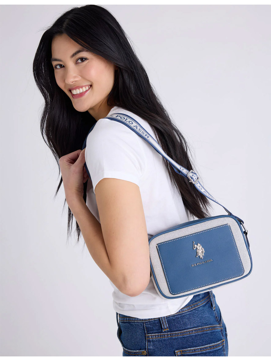 U.S. Polo Assn. Canvas Pocket Crossbody Bag Navy